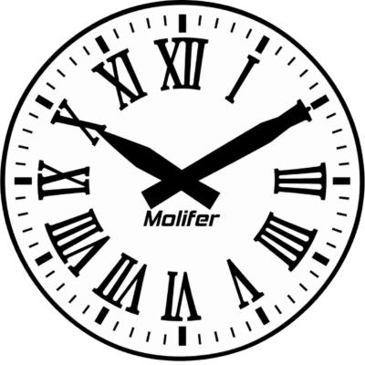 Esfera romana de reloj de torre
